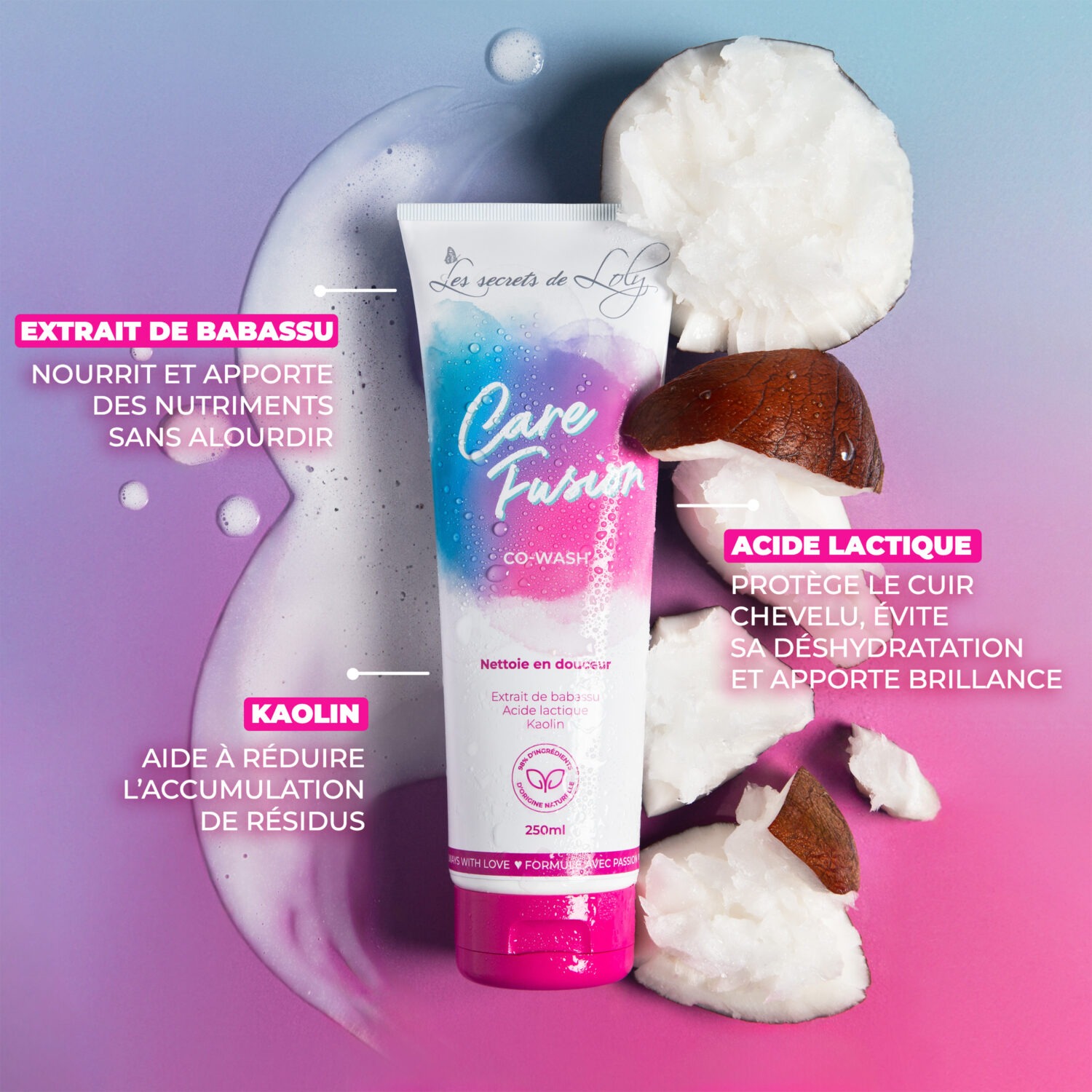 Care Fusion Co-Wash shampooing-crème pour cheveux multi-texturés - 250ml – Image 3
