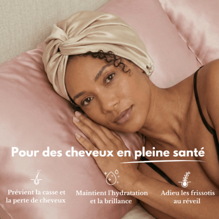 Bonnet de nuit en pure soie de mûrier - MOONE - 3 coloris