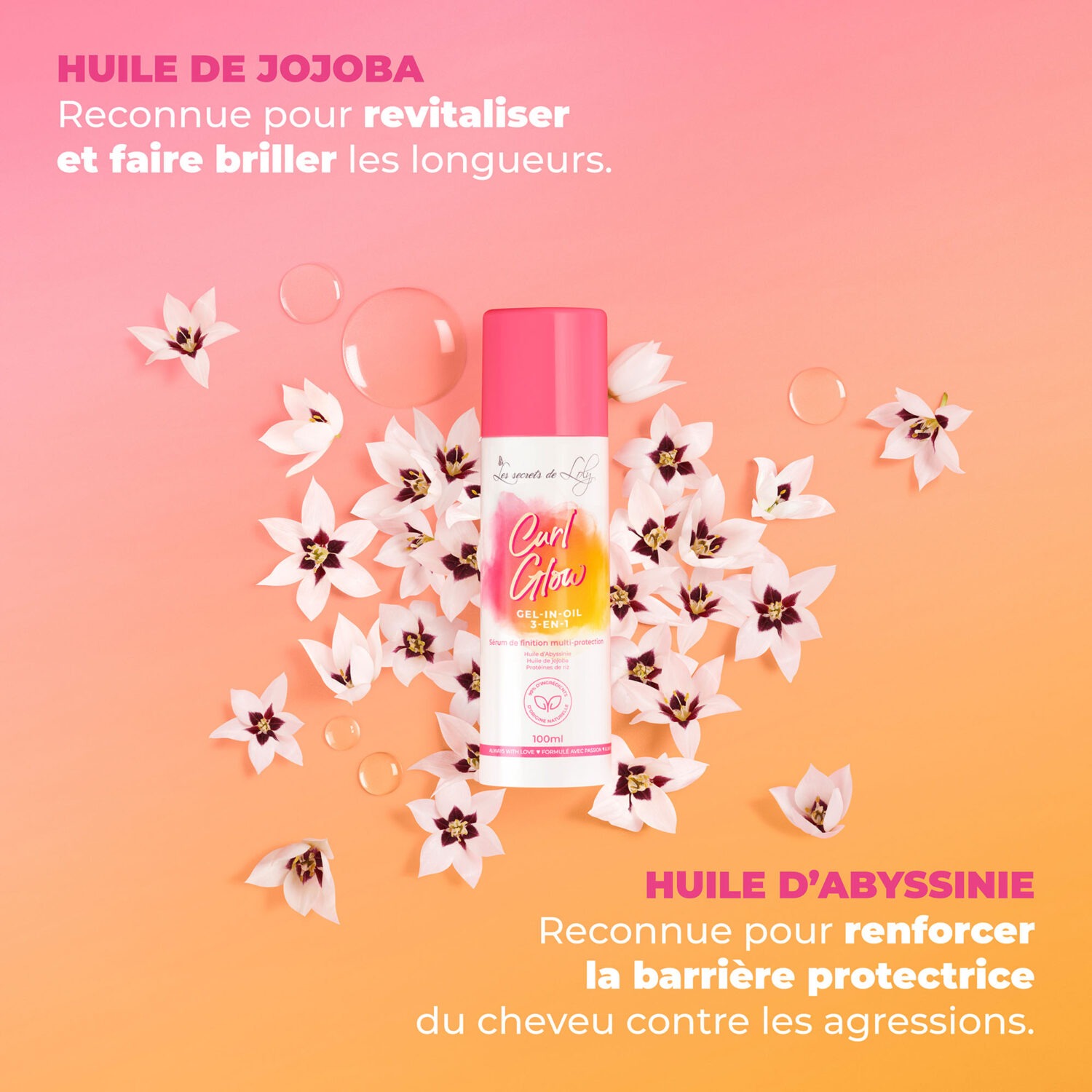 Curl Glow Gel-in-oil 3-en-1 Serum de finition - Les Secrets de Loly -100ml – Image 3