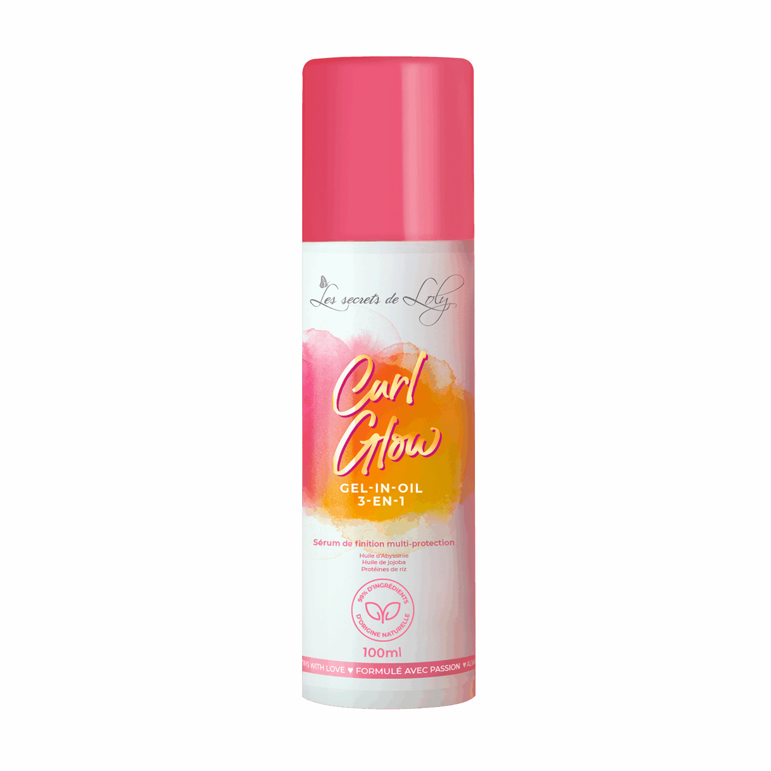 Curl Glow Gel-in-oil 3-en-1 Serum de finition - Les Secrets de Loly -100ml
